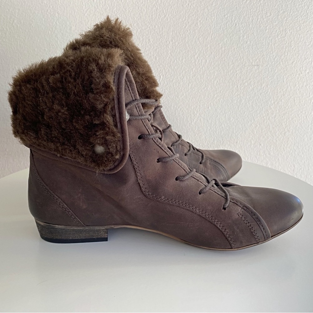 Steve Madden Fur Lined Boho Boot Leather Lace Up Convertible 9